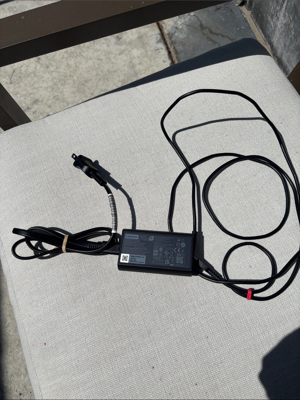 Lenovo Black AC Adapter with Attached Power Cables
